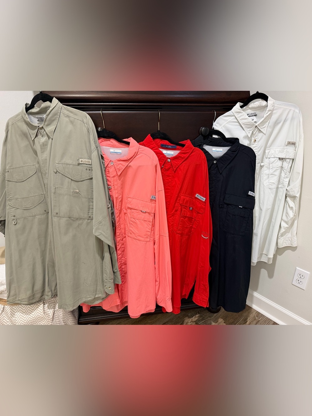 Columbia Men's Button-Up Shirt Long Sleeve…bundle of 5 size 3X EUC